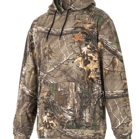 Men's Hunting Hoodie with Front Pouch Pockets, Realtree Edge Camo