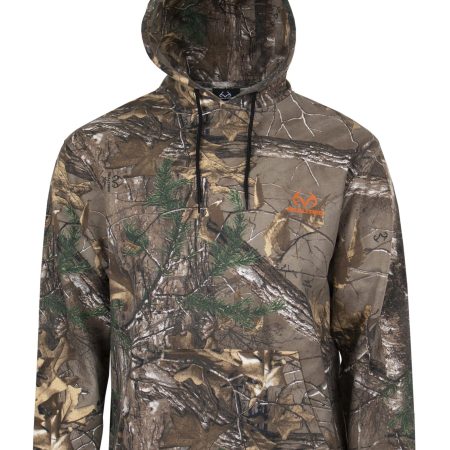 Men's Hunting Hoodie with Front Pouch Pockets, Realtree Edge Camo