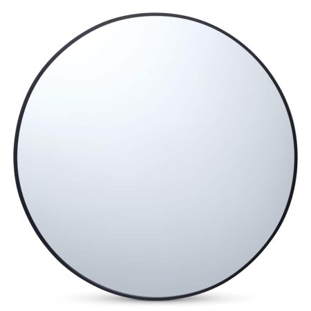 CANVAS Devon Round Wall Mirror, Black, 30-in