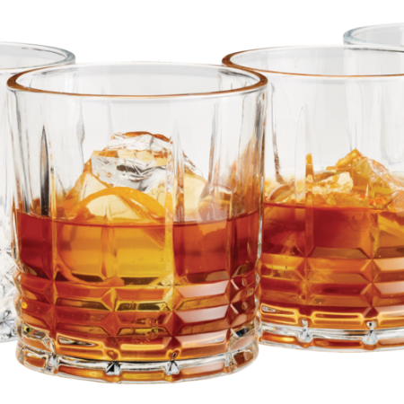 CANVAS 4pc Whiskey Glass Set, Dishwasher Safe, 350mL