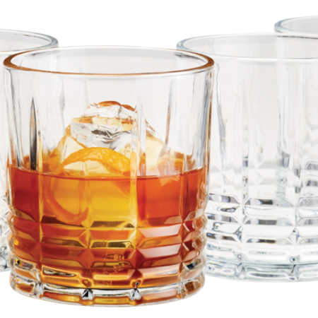 CANVAS 4pc Whiskey Glass Set, Dishwasher Safe, 350mL