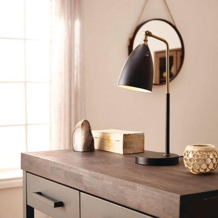 CANVAS Alton Table Lamp, 19-in, Black/Gold