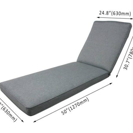 CANVAS Bala Rectangle Outdoor Patio Sectional Lounger Chair w/UV-Resistant Cushions