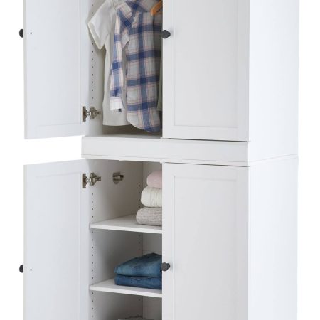 CANVAS Bellevue Modular Stackable Storage Cabinet, White