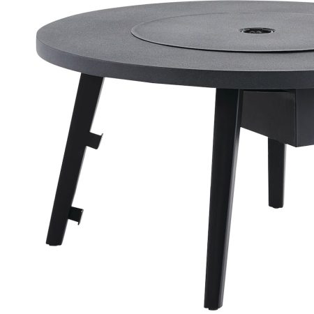 CANVAS Blackcomb Round Outdoor Fire Pit Table, 26000 BTU, Black