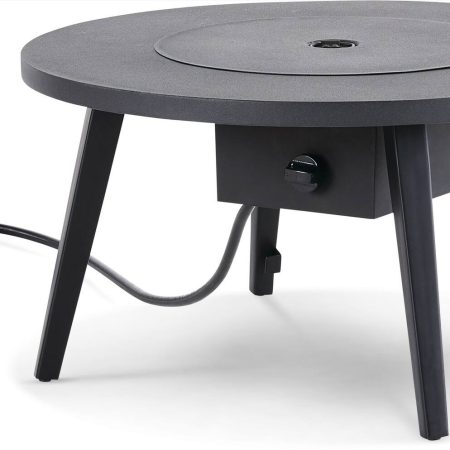 CANVAS Blackcomb Round Outdoor Fire Pit Table, 26000 BTU, Black