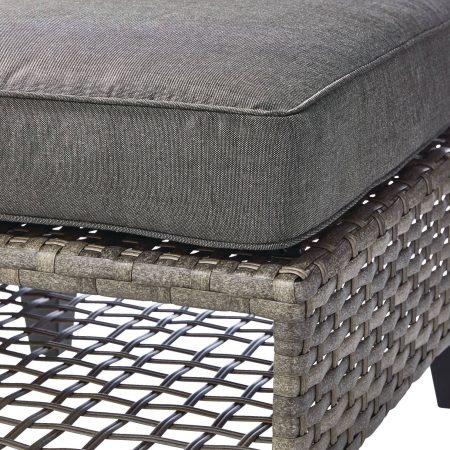 CANVAS Breton Rectangle All-Weather Wicker Outdoor Patio Ottoman