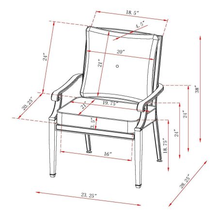 CANVAS Coventry Hills Outdoor/Patio Dining Chair w/ UV & Water Resistant Cushion, Dove