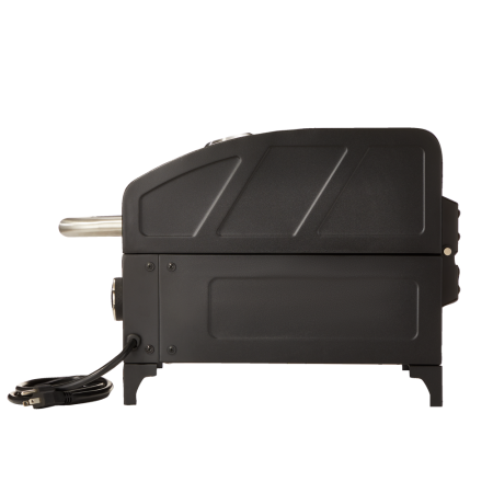 MASTER Chef Tabletop Portable Electric BBQ Grill with Cast-Iron Grates, Black