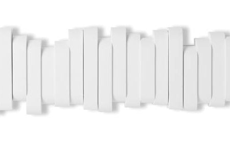 CANVAS Flemington Steel 6-Hook Flip Down Rail, White, 24-in