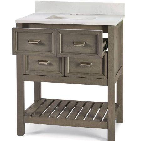 CANVAS Gibsons 2-Drawer Bathroom Vanity, Grey, 30-in