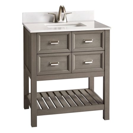 CANVAS Gibsons 2-Drawer Bathroom Vanity, Grey, 30-in