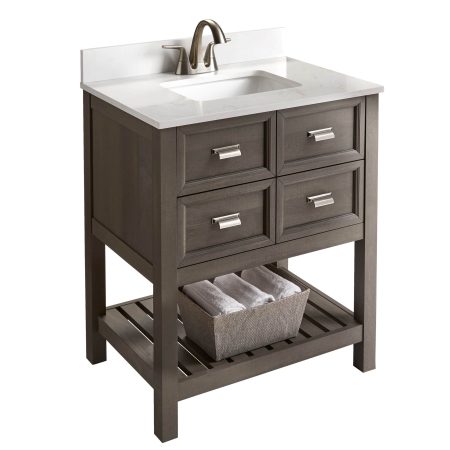 CANVAS Gibsons 2-Drawer Bathroom Vanity, Grey, 30-in