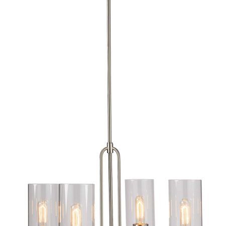 CANVAS Glenshiel 4-Light Chandelier, Brushed Nickel