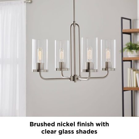 CANVAS Glenshiel 4-Light Chandelier, Brushed Nickel