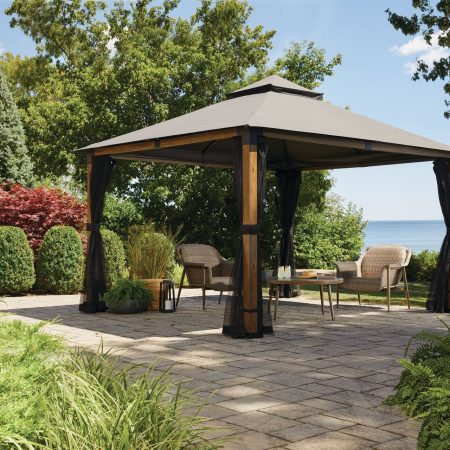 CANVAS Henderson Double-Tier Soft-Top Gazebo, 10 x 12-ft