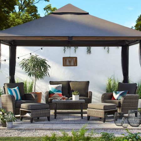 CANVAS Henderson Double-Tier Soft-Top Gazebo, 10 x 12-ft