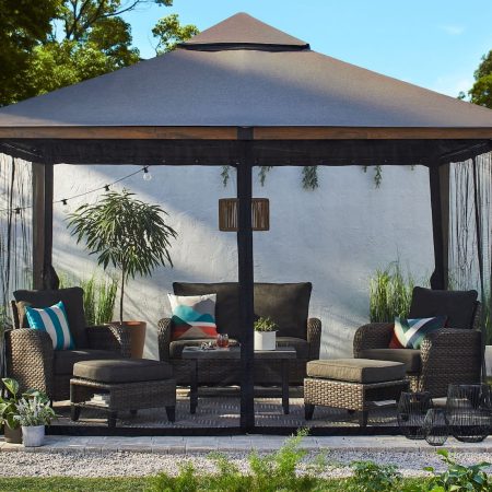 CANVAS Henderson Double-Tier Soft-Top Gazebo, 10 x 12-ft