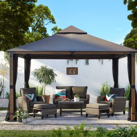 CANVAS Henderson Double-Tier Soft-Top Gazebo, 10 x 12-ft