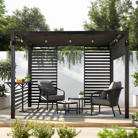 CANVAS Horizon Outdoor Patio Modular Pergola, 10-ft x 10-ft