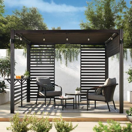 CANVAS Horizon Outdoor Patio Modular Pergola, 10-ft x 10-ft