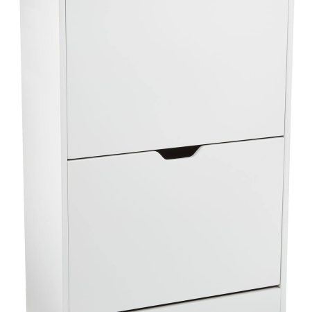 CANVAS Hubbard 2-Tier Shoe Storage Cabinet, White