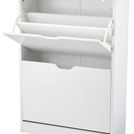 CANVAS Hubbard 2-Tier Shoe Storage Cabinet, White