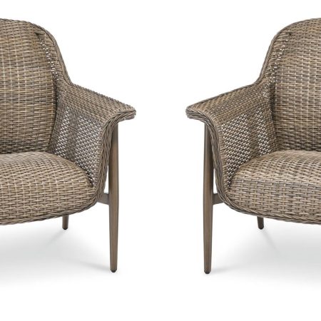 CANVAS Hunter All-Weather Wicker Outdoor/Patio Padded Club Chair Set, 2-pk