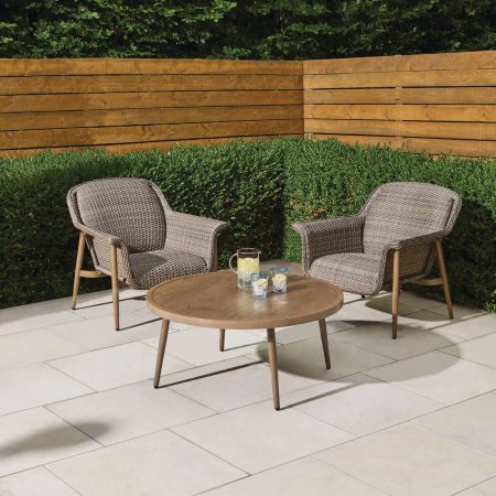 CANVAS Hunter Circle Outdoor/Patio Coffee Table, Brown