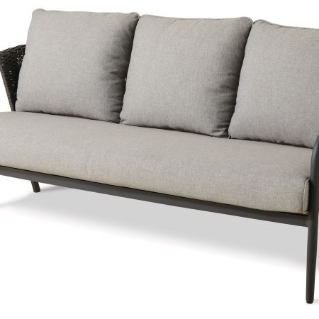 CANVAS Jasper All-Weather Aluminum & Wicker Outdoor/Patio Couch with Water & UV-Resistant Cushions