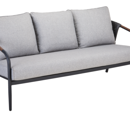 CANVAS Jasper All-Weather Aluminum & Wicker Outdoor/Patio Couch with Water & UV-Resistant Cushions