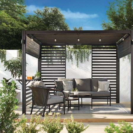 CANVAS Horizon Outdoor Patio Modular Pergola, 10-ft x 10-ft