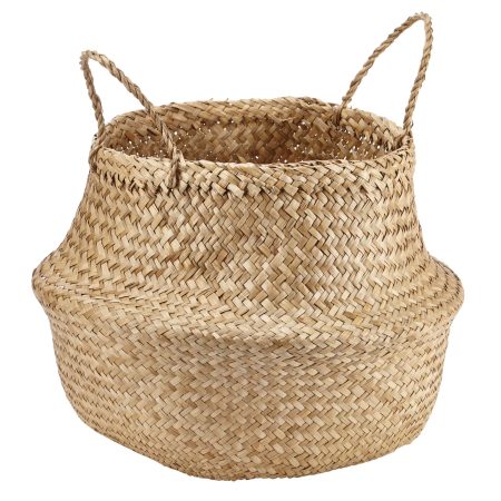 CANVAS Market Round Hand Woven Basket, 15.75 x 17.71-in