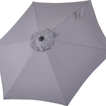 CANVAS Outdoor/Patio Market Umbrella w/ Crank Handle, Dark Grey, 9-ft