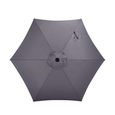 CANVAS Outdoor/Patio Market Umbrella w/ Crank Handle, Dark Grey, 9-ft