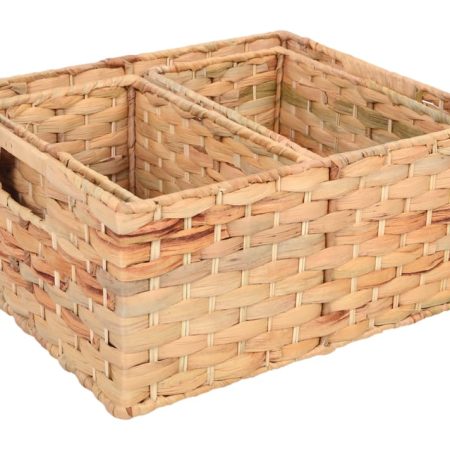 CANVAS Mimico Rectangular Woven Natural Material Basket Set, 3-pk