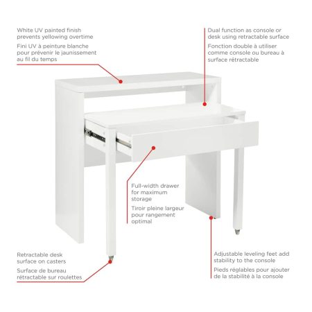 CANVAS Nelson Extending Console Desk