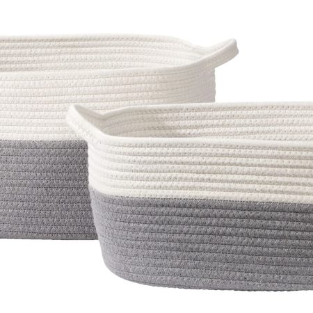 CANVAS Nesting Rope Baskets Set, 2-pk