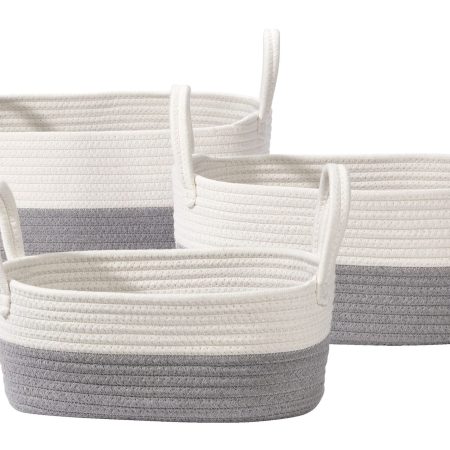 CANVAS Nesting Rope Baskets Set, 3-pk