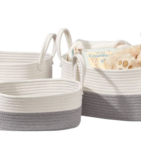 CANVAS Nesting Rope Baskets Set, 3-pk