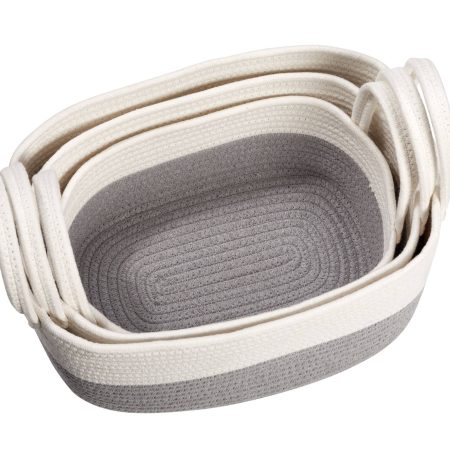 CANVAS Nesting Rope Baskets Set, 3-pk