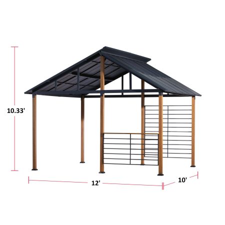 CANVAS Plateau Outdoor Patio Hard Top Gazebo, 10-ft x 12-ft