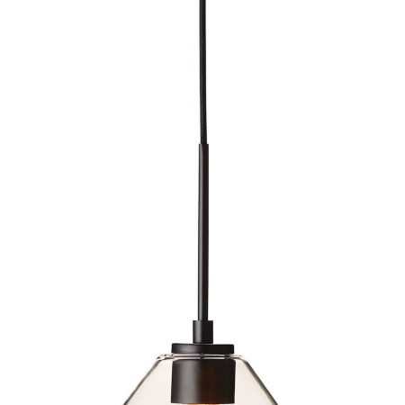 CANVAS Sifton 1-Light Pendant Light with Clear Glass Shade, Matte Black