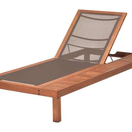 CANVAS Southampton Adjustable Outdoor/Patio Chaise Lounge Chair w/Wheels, Brown