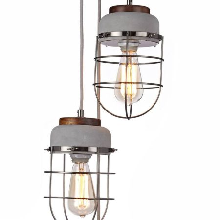 CANVAS Stellan 3-Light Metal Shade Ceiling Pendant Light Fixture, Nickel