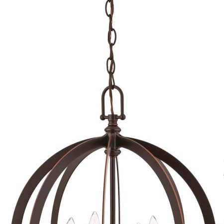 CANVAS Tobin 4-Light Ceiling Pendant Light Fixture, Oil Rubbed Bronze