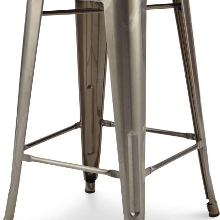 CANVAS Union Metal & Wood Bar Stool (2-Piece Set), Brown