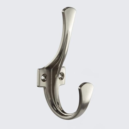 CANVAS Stainless Steel Single Voisin Hook, Satin Nickel