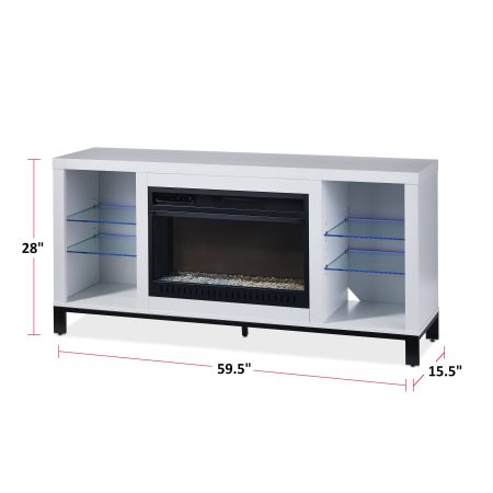 CANVAS Waldon Media Fireplace, 60-in