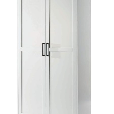 Canvas Wardrobe With Pullout Mirror